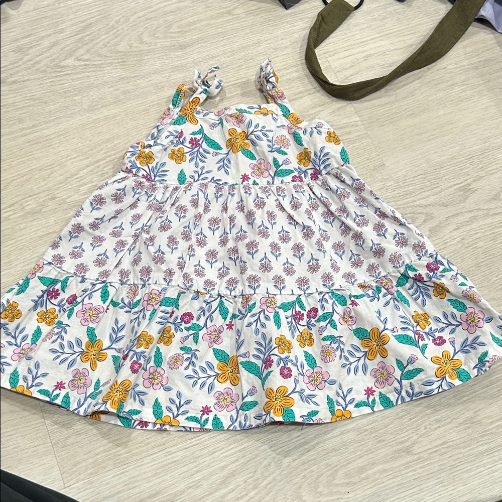 Carter's Floral Print Dress - White and Multicolor